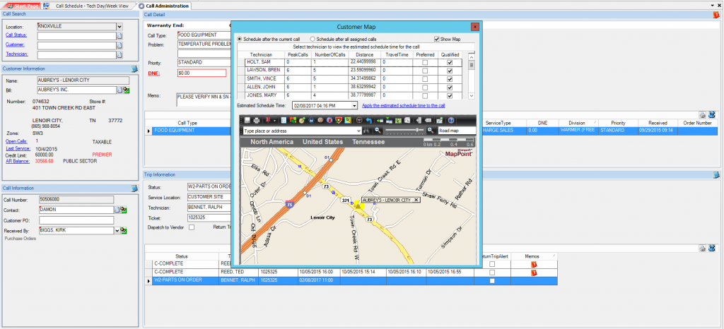 Dispatch & Scheduling - SERVTRAC® for the service industry - AMTECH